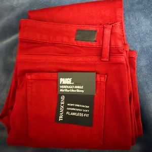 Paige maroon verdugo jeans